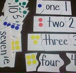 “puzzelend” leren met task cards nummer - puzzel